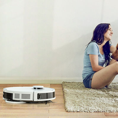 Robótica de limpieza conveniente aspiradora con energía de batería y modos de limpieza de borde